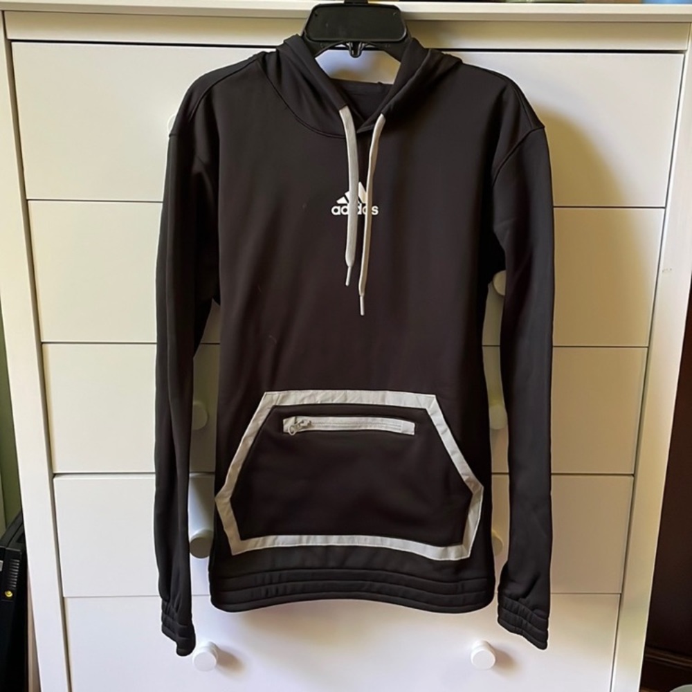 🏈 NWT ADIDAS AEROREADY BLACK WOMENS MEDIUM TEAM HOODIE